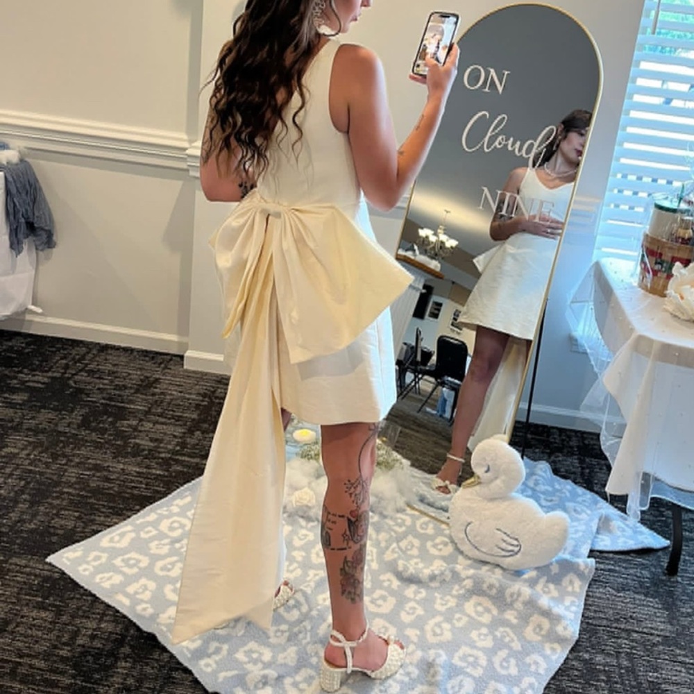 Sachin + Babi Ivory Dress with detachable Bow